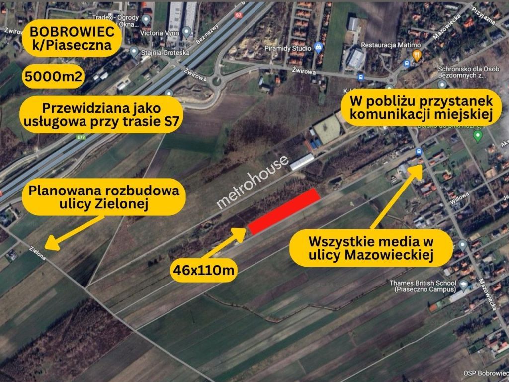 Plot   for sale, Piaseczyński, Bobrowiec, Mazowiecka