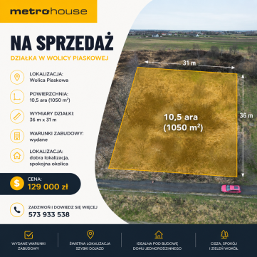 Sprzedaż Działka Wolica Piaskowa, pow. ropczycko-sędziszowski